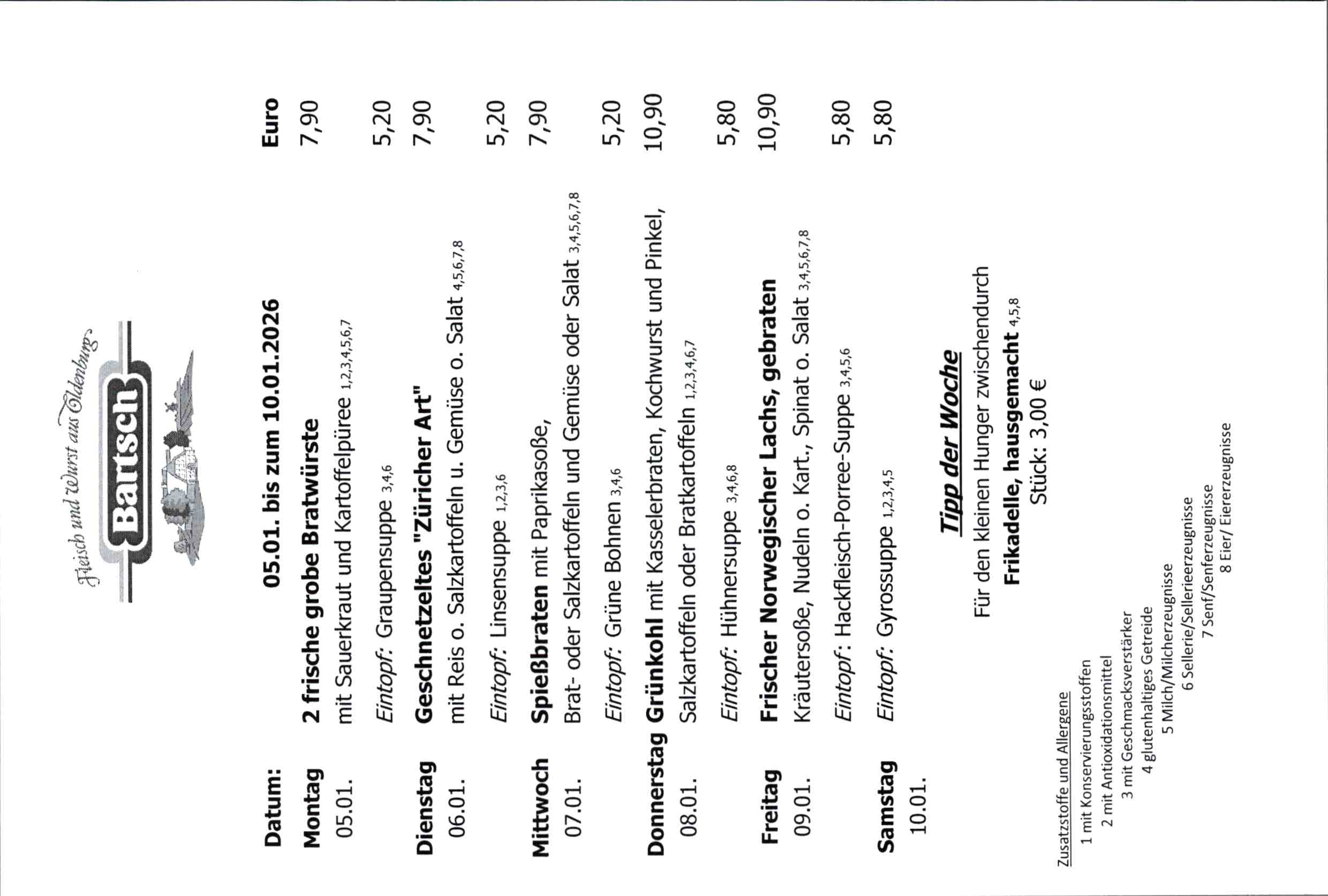 Speiseplan KW 02 2026