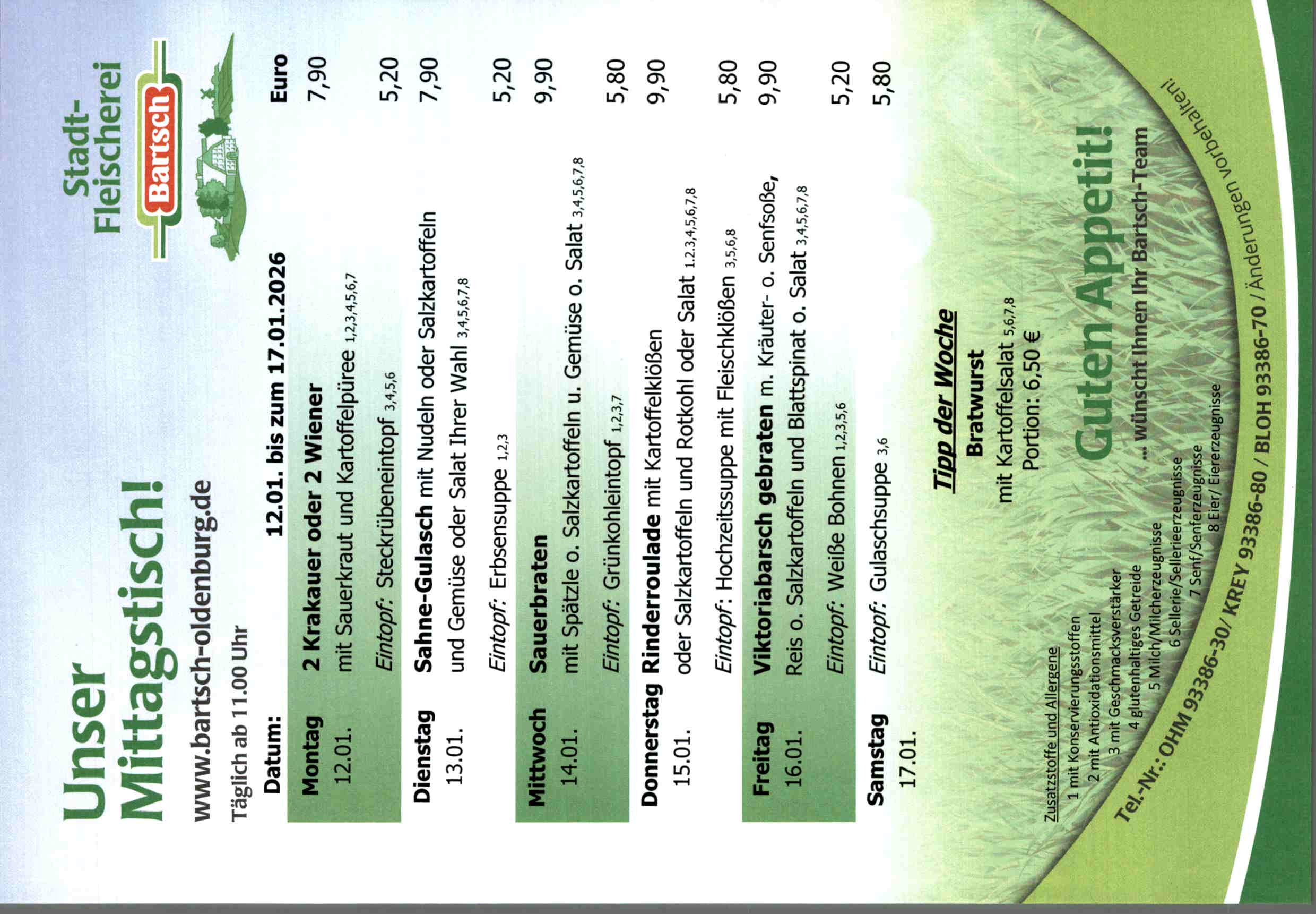 Speiseplan KW 03 2026