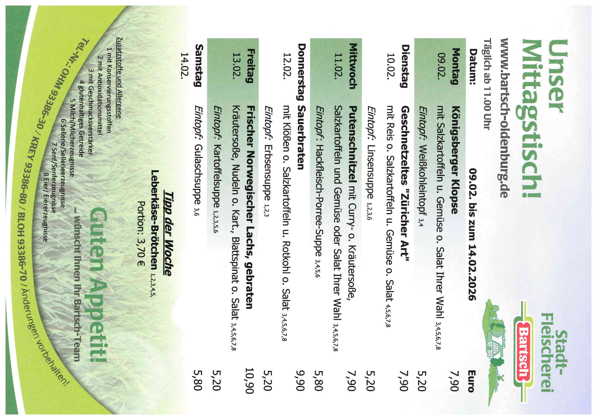 Speiseplan KW 07 2026