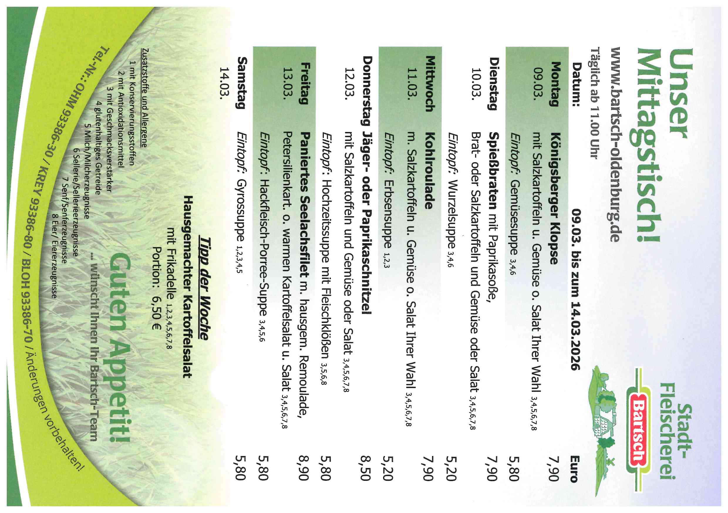 Speiseplan KW 11 2026