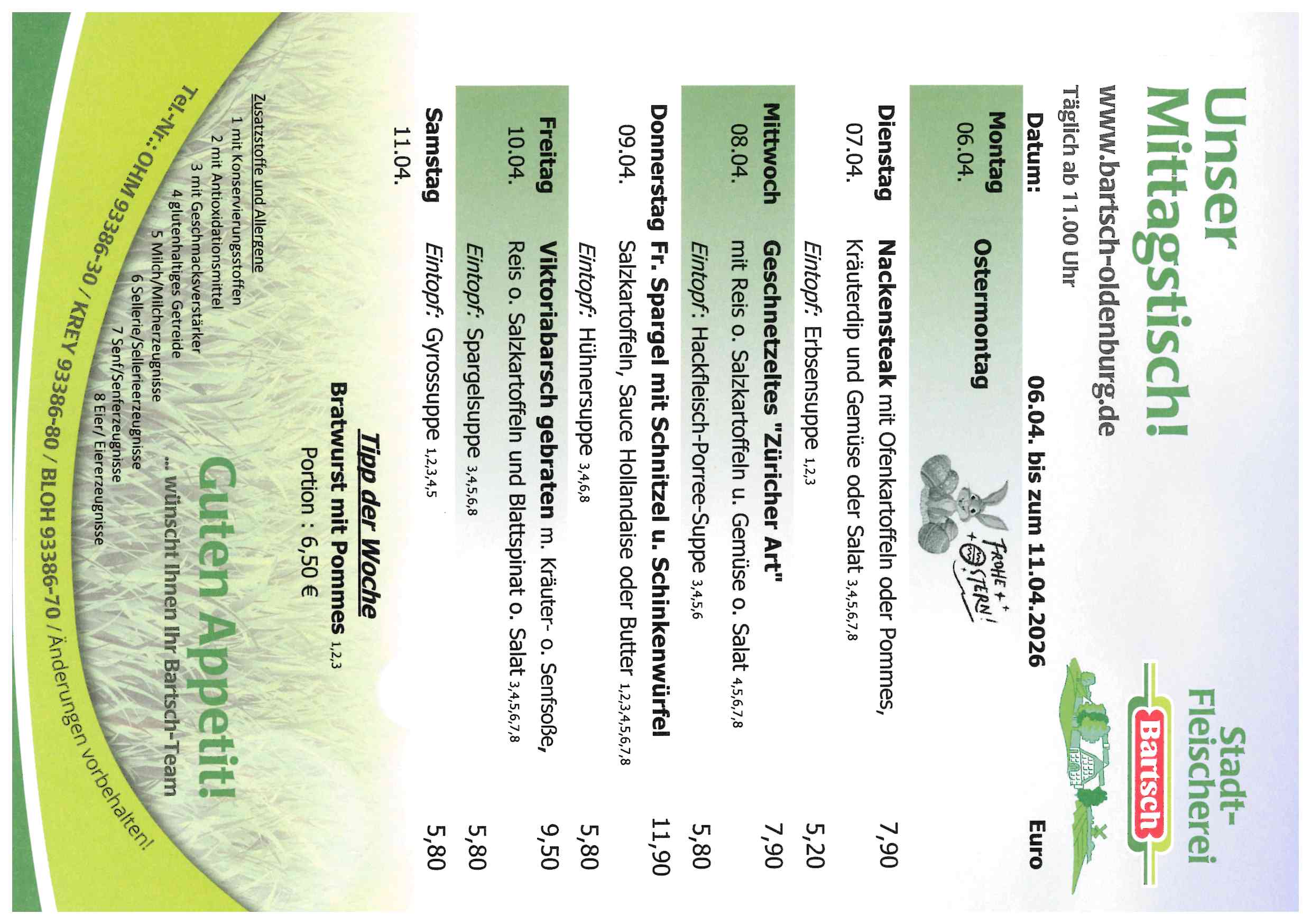 Speiseplan KW 15 2026