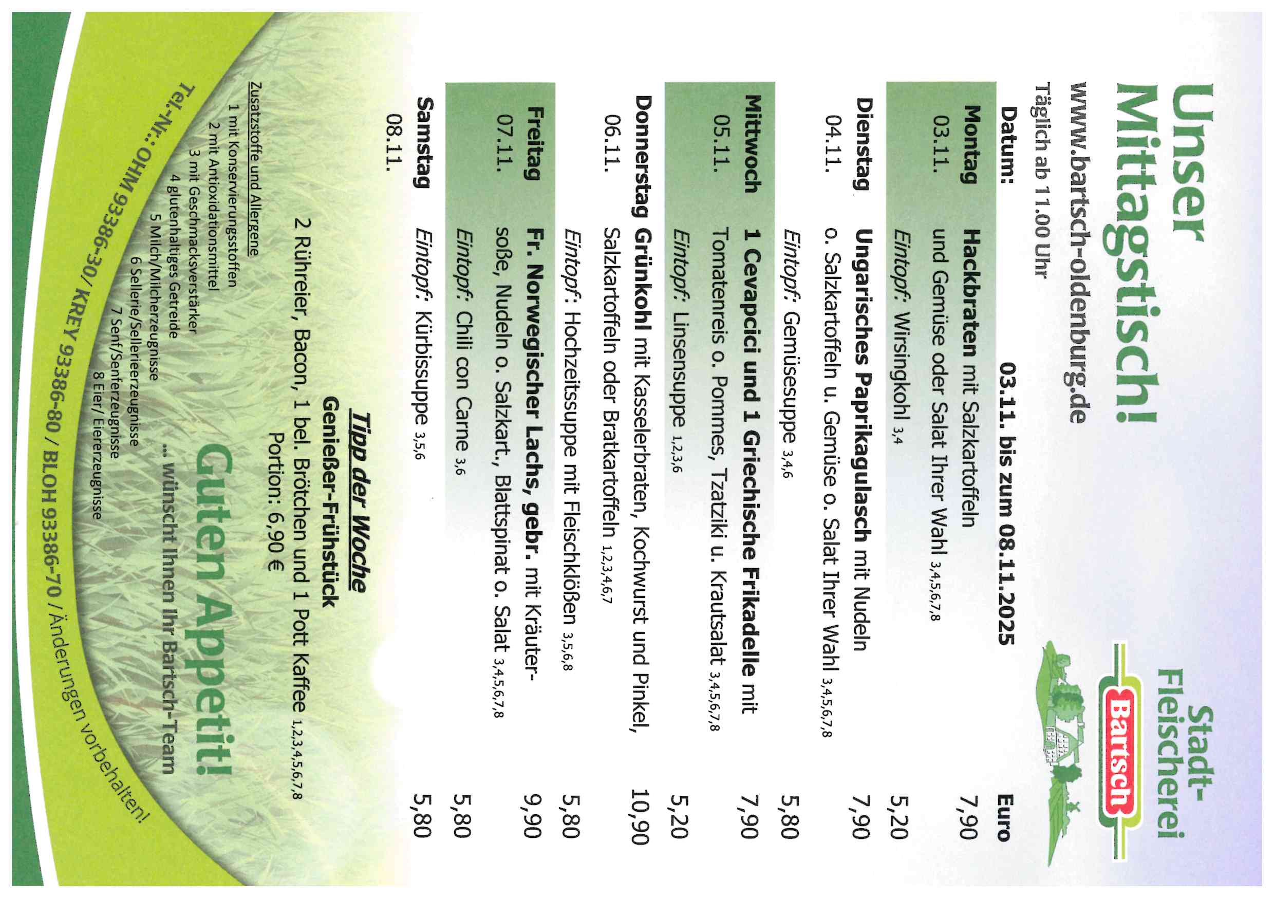 Speiseplan KW 45 2025