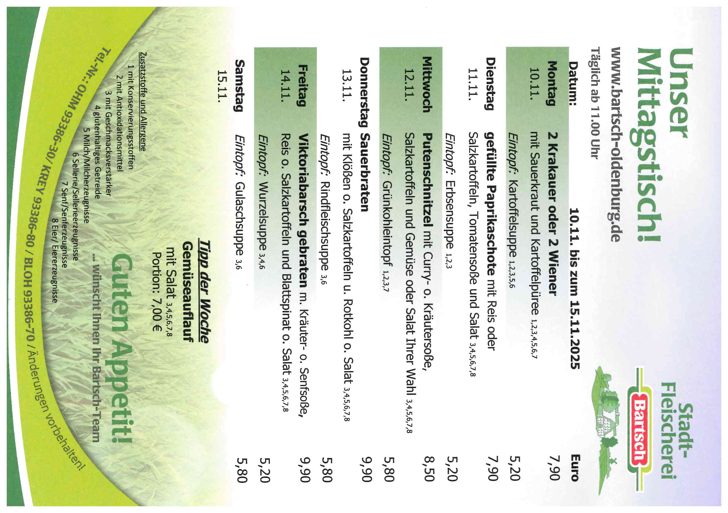 Speiseplan KW 46 2025