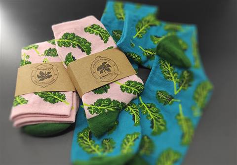 Grünkohlsocken, 1 Paar